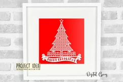 Merry Christmas paper cut design SVG / DXF / EPS / PNG files Product Image 6