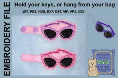 ITH Sunglasses Vinyl Key Fob or Bag Tag - Snap Tab Product Image 2