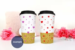 2 Travel Mugs mockup Valentine's Day PSD & JPG Full Wrap Product Image 4