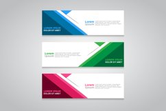 Vector abstract design web banner template Product Image 1