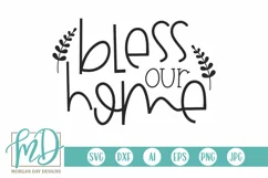 Bless our Home SVG DXF PNG Cut File Product Image 1