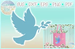 Dove Bird Of Peace Silhouette Svg Dxf Eps Png Pdf Files Product Image 1