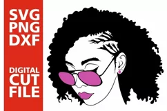 Woman with glasses svg, Braid Black Girl Hairstyles, African Product Image 3