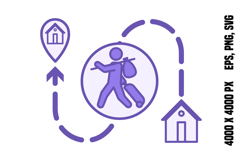 Colored Resettlement Icon Product Image 1