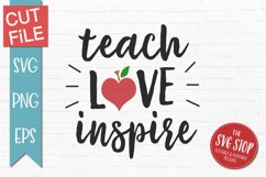 Teach Love Inspire | Teacher T-shirt SVG Product Image 1