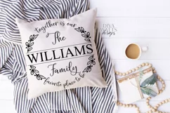 Together Is Our Favorite Place To Be Family Name Sign SVG Product Image 3