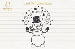 Let it Snow SVG Snowman, Snowman SVG, Christmas SVG Product Image 4