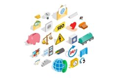 Industrial complex icons set, isometric style Product Image 1