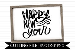 Happy New Year - Hand Lettered SVG Product Image 1