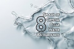 Splash of Crystal Clear Water Backgrounds Product Image 1