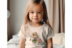 Kids T-Shirt Mockup - Boho Toddler Girls Shirt Mockup Product Image 2