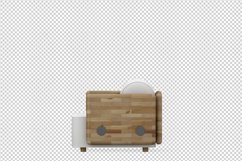 Isometric Arm Chair 3D isolated render Product Image 1