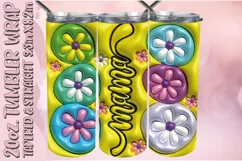 3D Puff Tumbler Wrap 20oz, Mama Tumbler Wrap, Mother's Day Product Image 1