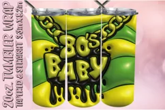 3D Puff Tumbler Wrap 20oz, 80's Baby PNG, 3D Inflate Design Product Image 1