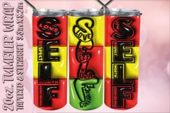 3D Puff Tumbler Wrap 20oz, Self Love PNG, 3D Inflate Design Product Image 1