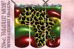 3D Puff Tumbler Wrap 20oz, Africa PNG, Leopard Prints PNG Product Image 1