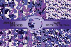 Purple and pink camo digital paper pack, Seamless patterns Product Image 1