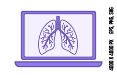 Colored Lung Screening Icon Product Image 1