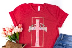 Pink Easter Cross with Palms and Lavender Design Product Image 6