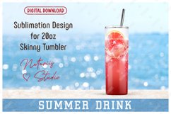 Realistic Iced Soda Drink Pattern for 20oz SKINNY TUMBLER. Product Image 1