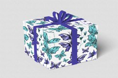 3 patterns with magical colorful butterflies digital paper Product Image 7