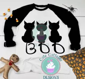 Boo SVG Black Cat svg Halloween saying, cat tail svg png Product Image 2