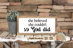 She believed she couldn't so God did, girls bedroom decor Product Image 1