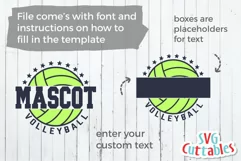 Volleyball SVG | Volleyball Template 0024 | Shirt Design Product Image 2