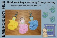 ITH Iced Tea Vinyl Key Fob or Bag Tag - Snap Tab File Product Image 1
