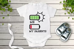 Family Battery Levels SVG, Parents Energy SVG,Clipart Battey Product Image 3