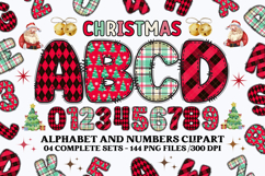 Christmas Alphabet png clipart, christmas letters doodle Product Image 1