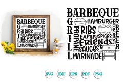 Barbeque Subway Art SVG Cut file Product Image 1