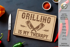 BBQ Cutting Board Laser Cut. Kitchen decor SVG Product Image 1