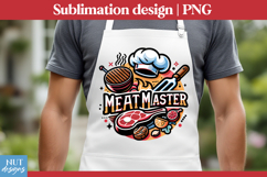 Meat Master BBQ Apron, Fathers day tshirt, grill master Product Image 1