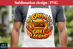 Grill Legend BBQ Apron Fathers day tshirt, grill master Product Image 1