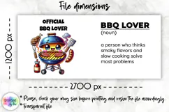 Funny BBQ Lover Definition Mug Wrap PNG, Food Lover Mug Wrap Product Image 2