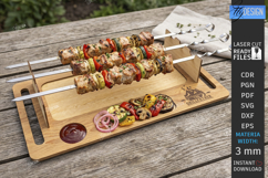 Wooden BBQ Serving Tray Laser Cut | Serving Tray | Outdoor Product Image 1