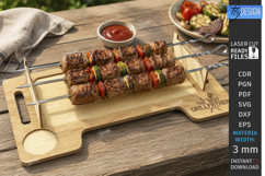 Wooden BBQ Serving Tray Laser Cut | Serving Tray | Outdoor Product Image 1