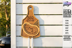 Funny BBQ Timer Laser Cut | Grilling Rules Wall Sign SVG Product Image 1