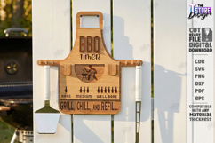 Funny BBQ Timer Laser Cut | Grilling Rules Wall Sign SVG Product Image 1