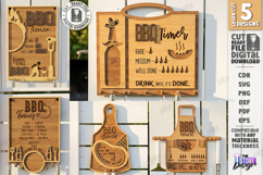 Funny BBQ Timer Laser Cut Bundle | Grilling Rules Wall Signs Product Image 1