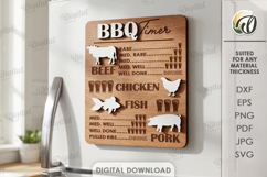 3D BBQ timer magnets Bundle Laser Cut. Kitchen SVG Product Image 11