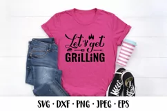 Let’s get grilling SVG. Funny grill quote. BBQ saying Product Image 2