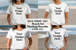 Bella Canvas 3001 Women Tshirt Mockup, Female Model Product Image 1