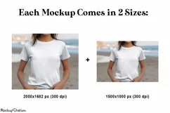 Bella Canvas 3001 Women Tshirt Mockup, Female Model Product Image 2