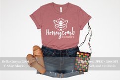 Heather Mauve Bella Canvas 3001 Mockup, Summer Mockup Product Image 1