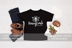Christmas Toddler T-shirt Mockup, Black 3001T Mockup Product Image 1