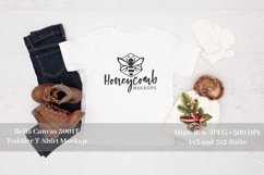 Christmas Toddler T-shirt Mockup, White Heather 3001T Product Image 1