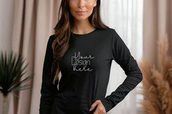 Bella Canvas 3501 Long Sleeve Mockups, White Long sleeve Product Image 1