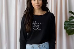 Bella Canvas 3501 Long Sleeve Mockups, White Long sleeve Product Image 1